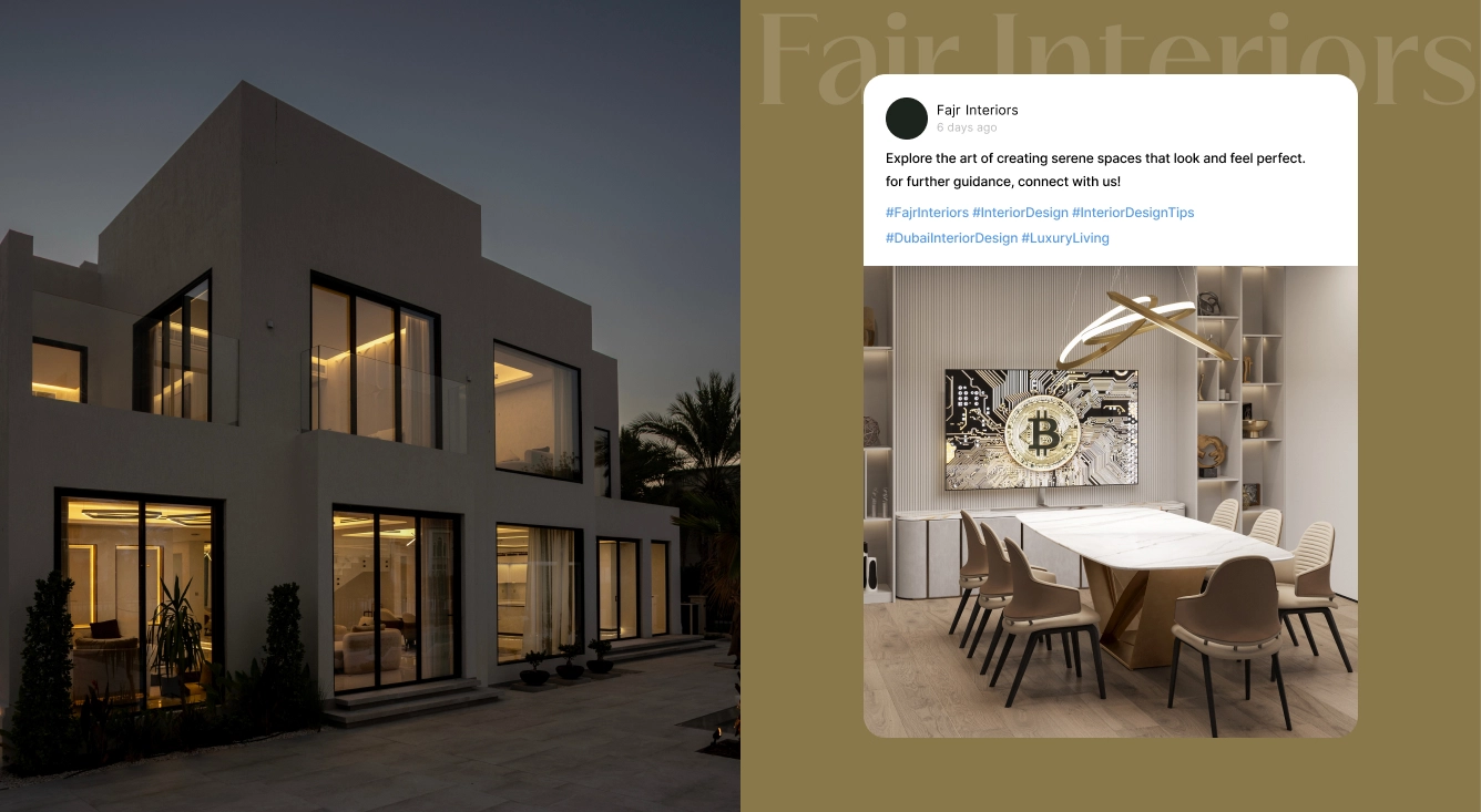 Fajr Interiors – Presence through SMM